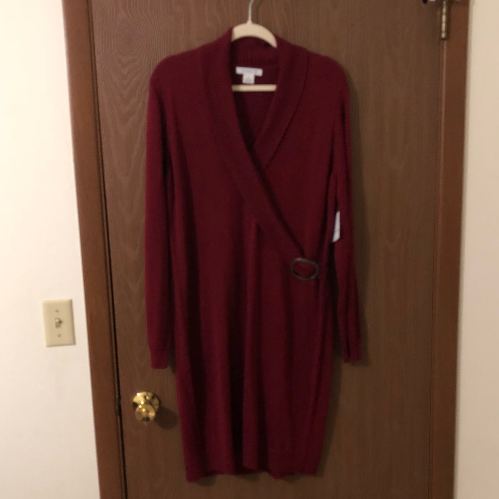 Liz Claiborne Red Sweater Dress (Never Worn!)